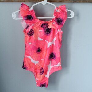 Gap Size 3 Years Coral Floral Bathing Suit